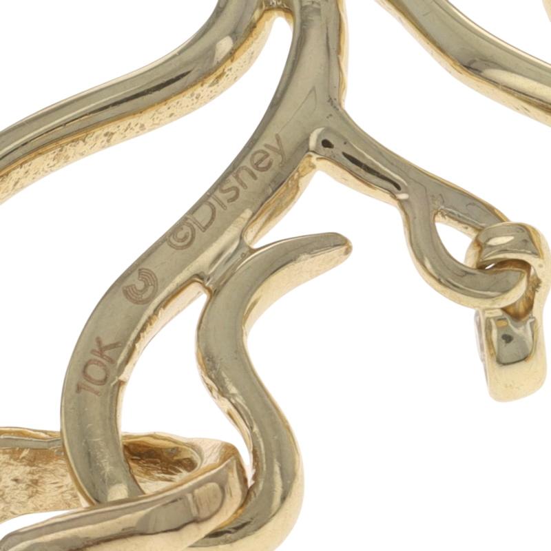 Pendentif Disney Diamond Freeform Vines - Or jaune 10k Rd .50ctw Ocean Coral Pour femmes en vente
