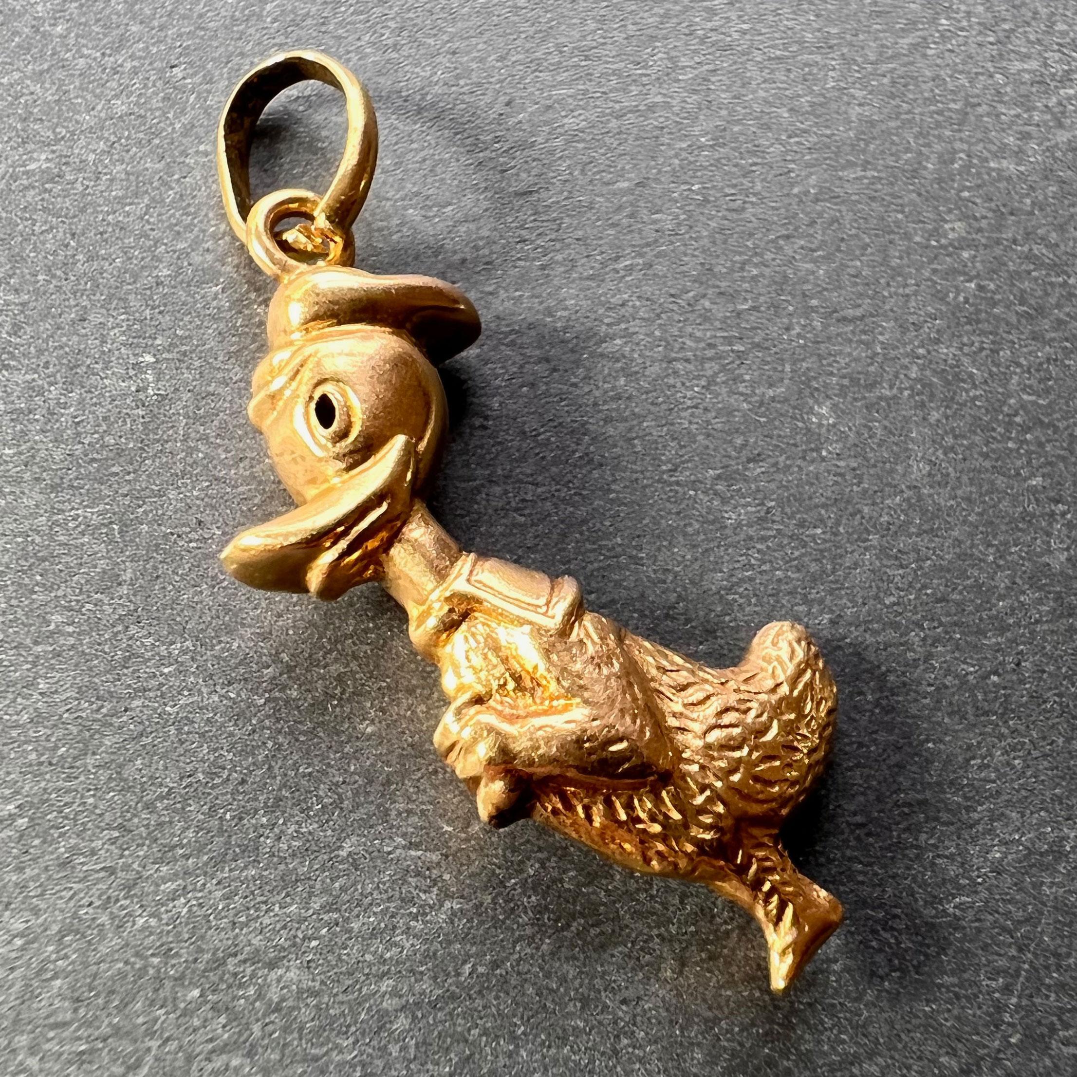 duck gold pendant
