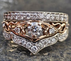 Disney Enchanted Princess Tiara Diamond Engagement Ring Soldered Band 14k sz 8