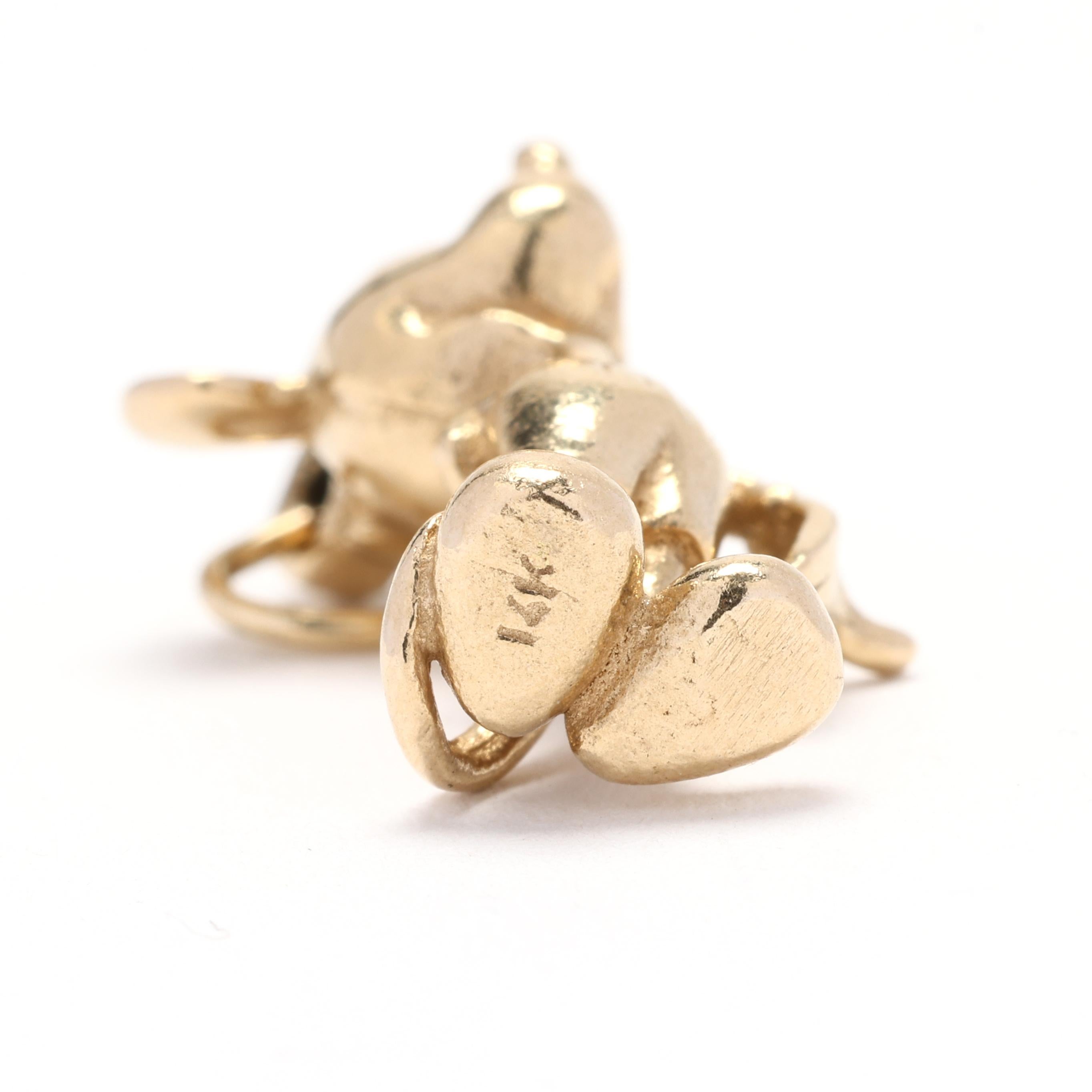 gold mickey mouse charm