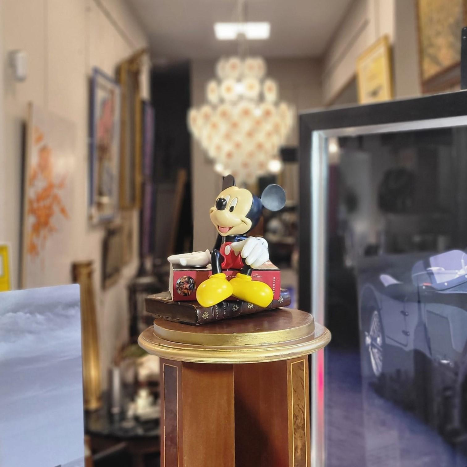 Disney Peter Mook Mickey Mouse sitting Bookend Epoxy Sculpture 12