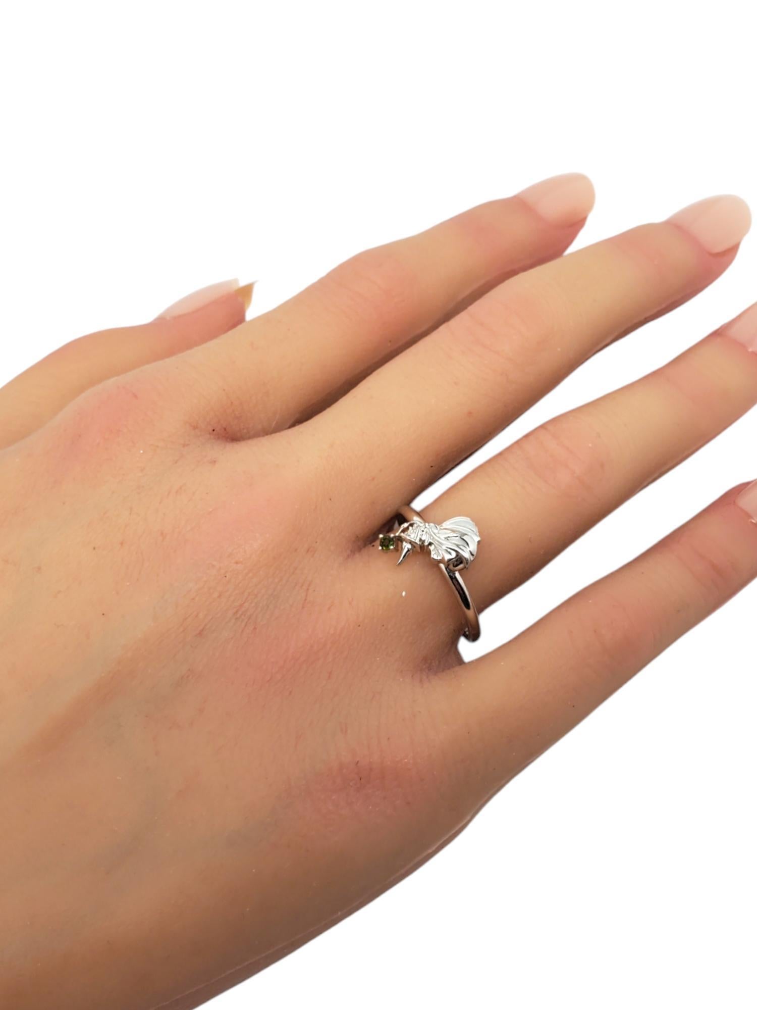 Disney Sterling Silver Green Tourmaline Cinderella Fairy Godmother Ring #20594 For Sale 1