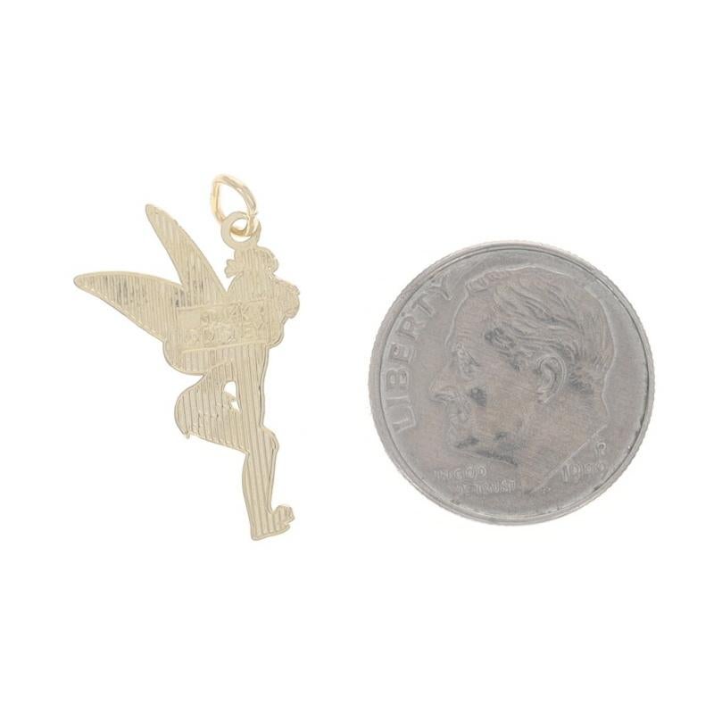 Women's Disney Tinkerbell Charm - Yellow Gold 14k Fairy Peter Pan Pendant
