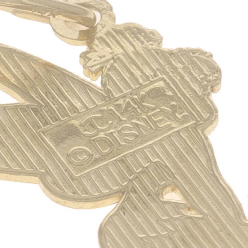 Disney Tinkerbell Charm - Yellow Gold 14k Fairy Peter Pan Pendant 1