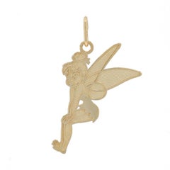 Disney Tinkerbell Charm - Yellow Gold 14k Fairy Peter Pan Pendant