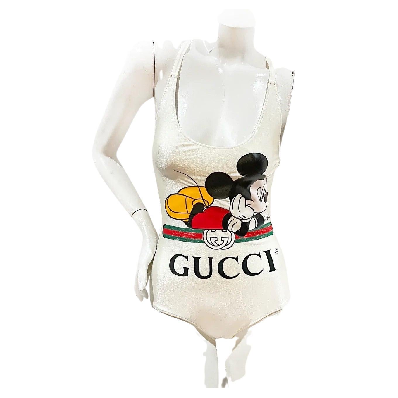 One-piece swimsuit Disney x Gucci Ecru size 36 FR in Cotton