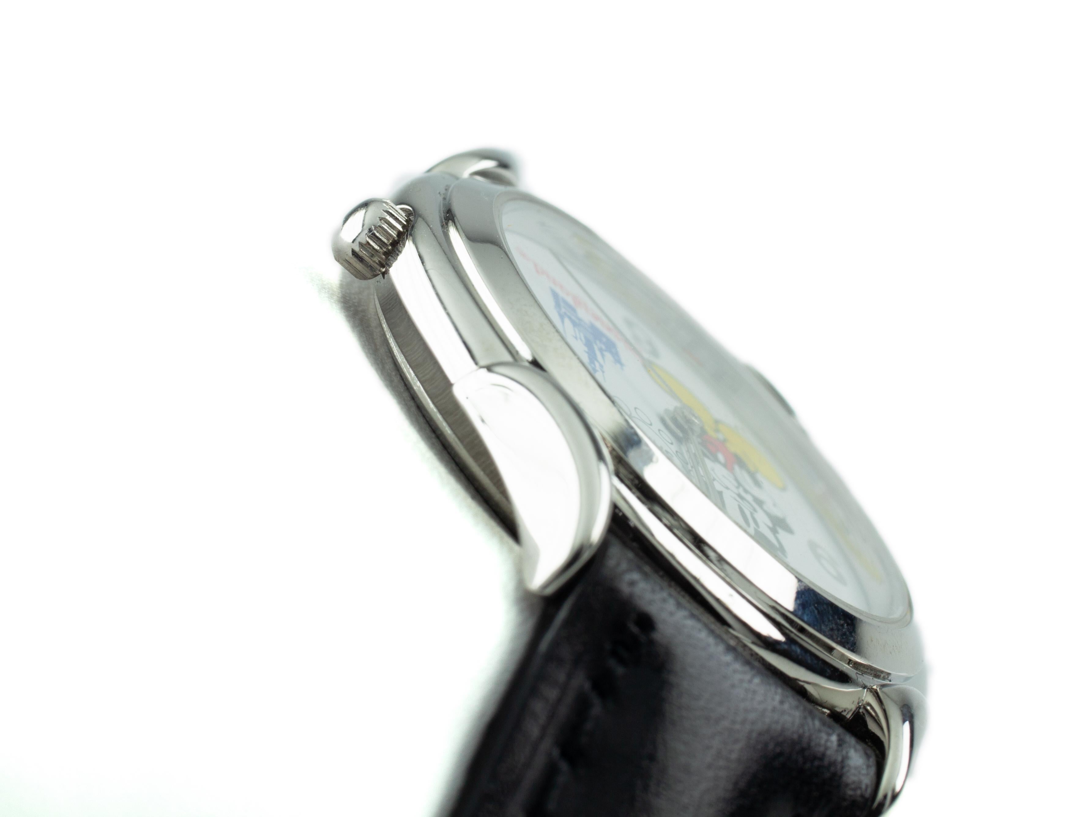 Women's or Men's Disneyland Employee Stainless Steel Mickey Mouse Shift Watch, Limited Edition