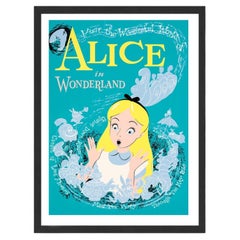 Disneyland – Entdecken Sie die wundersame Welt von Alice im Wunderland – Poster mit schwarzem Rahmen