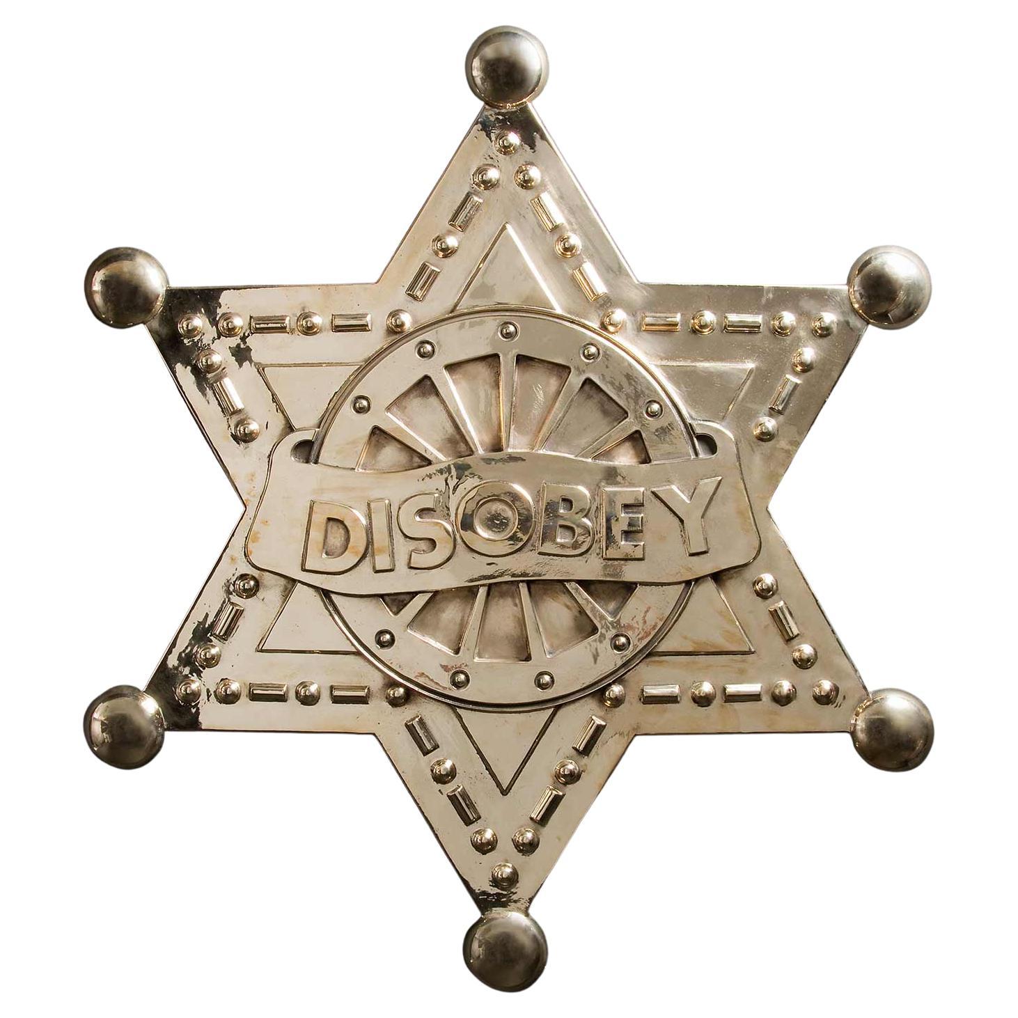 Disobey Wall Decoration in Metal Bronze by Damiano Spelta For Sale