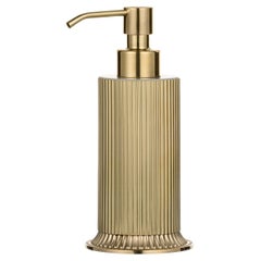 Striped brass soap dispenser