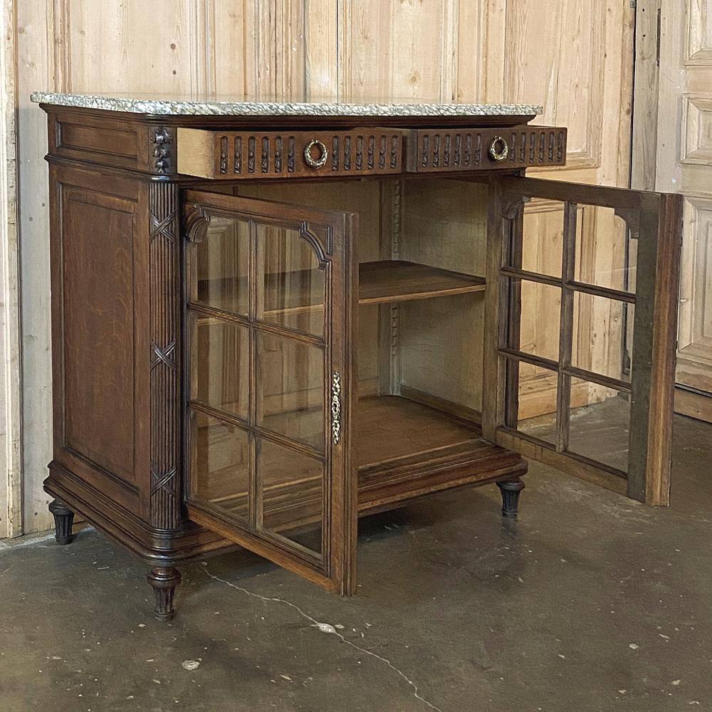 Display Buffet, 19th Century French Louis XVI Marble Top In Good Condition In Dallas, TX