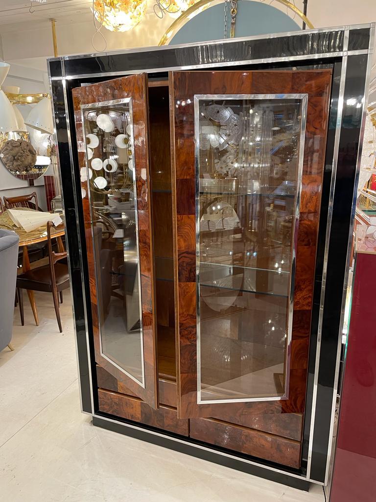Display Cabinet by Willy Rizzo, Italy 1970s In Good Condition In London, GB