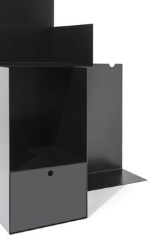 Display Cabinet for a Collector, Matt Lacquered Calamine Iron, Andrea Morgante