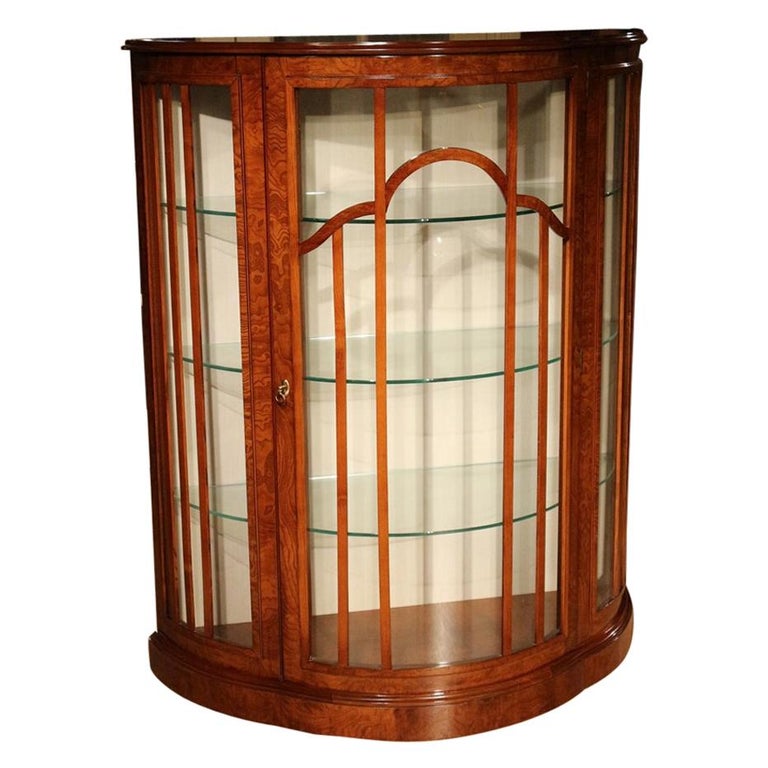 Display Cabinet in Art Deco Style Made of Elm Wood For Sale at 1stDibs | art  deco display cabinets for sale, art deco china cabinet for sale, art deco  display case