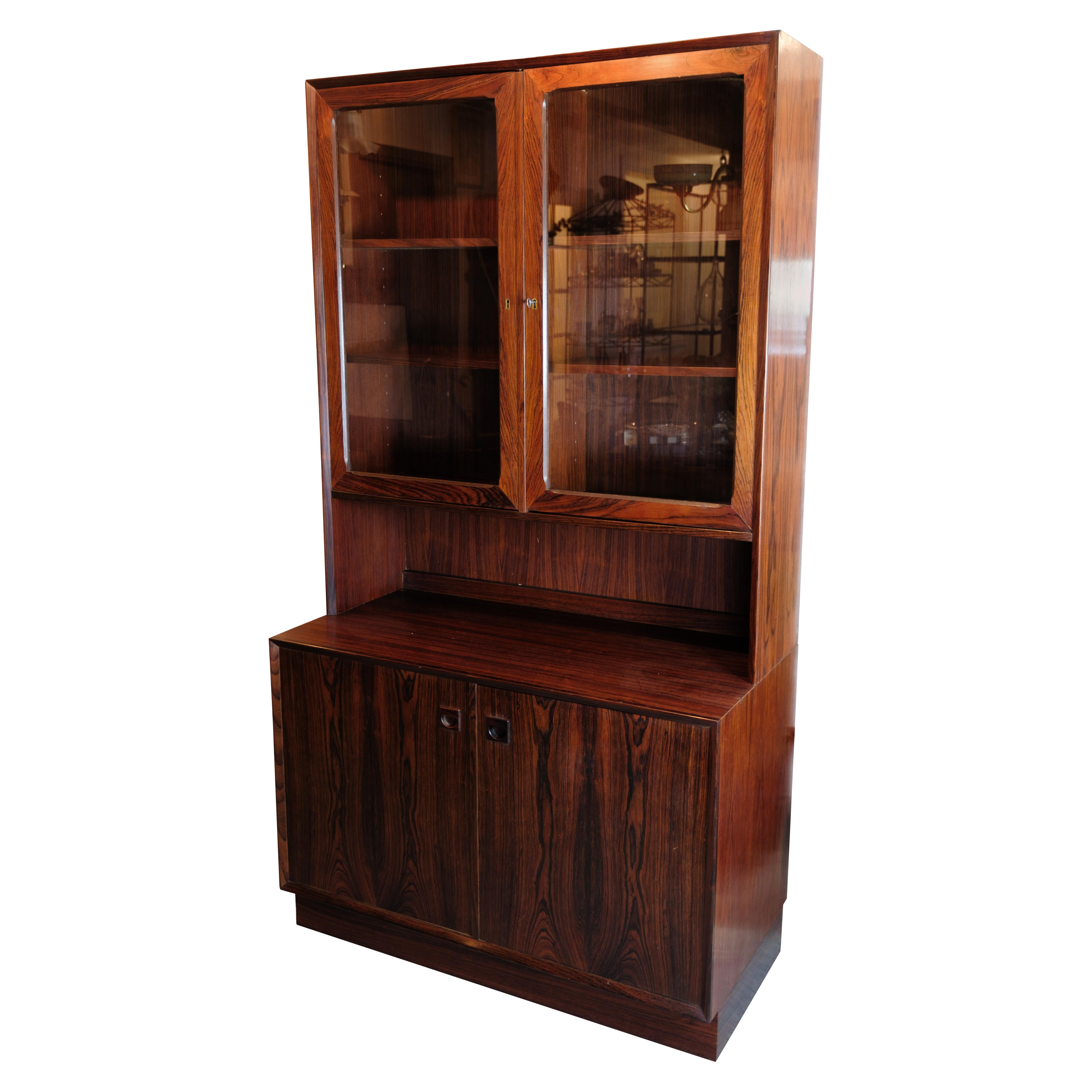 Display Cabinet In Rosewood By Erik Brouer For Brouer Furniture For Sale