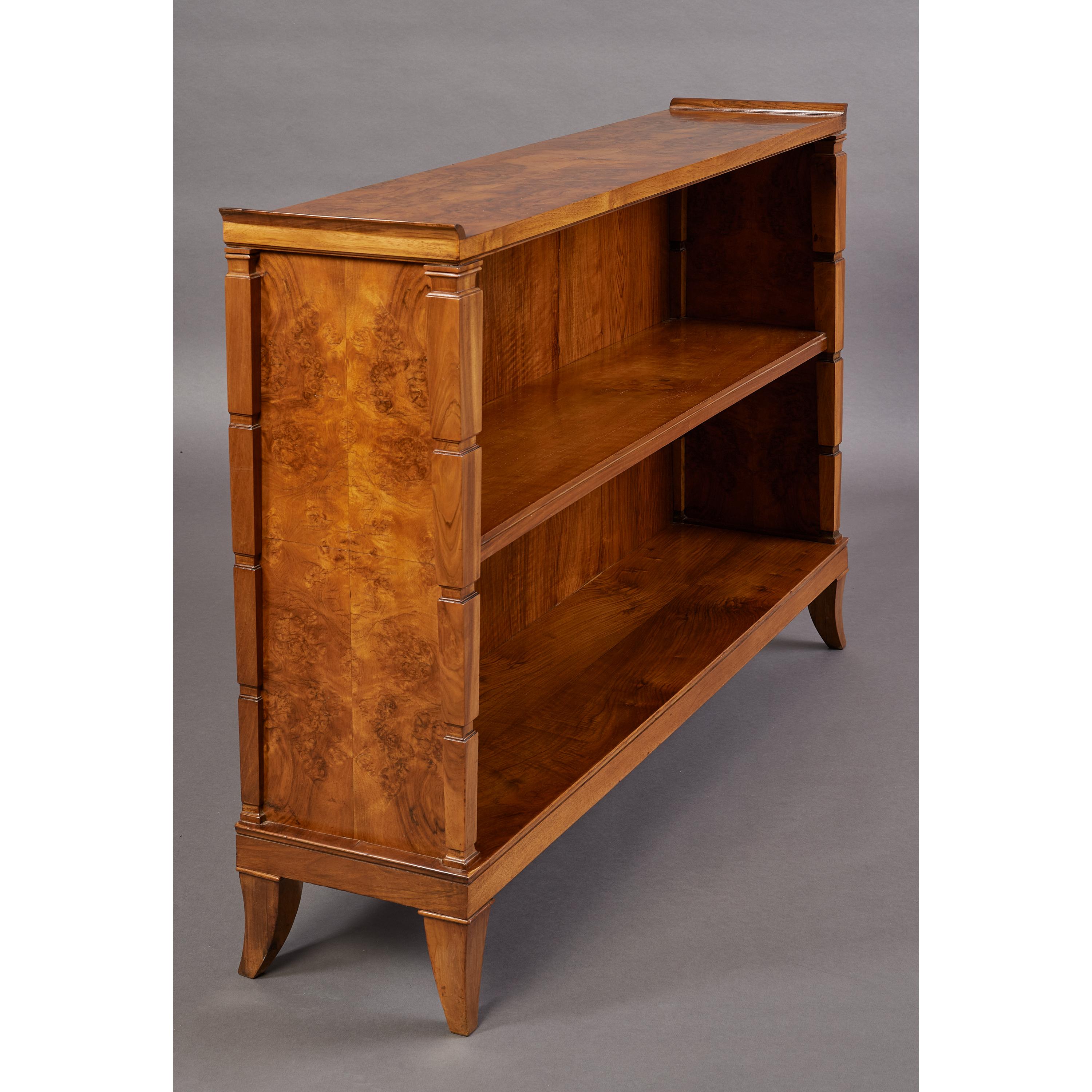 Wood Display Cabinet or Bookcase, School of Gio Ponti and Emilio Lancia, Italy 1940's