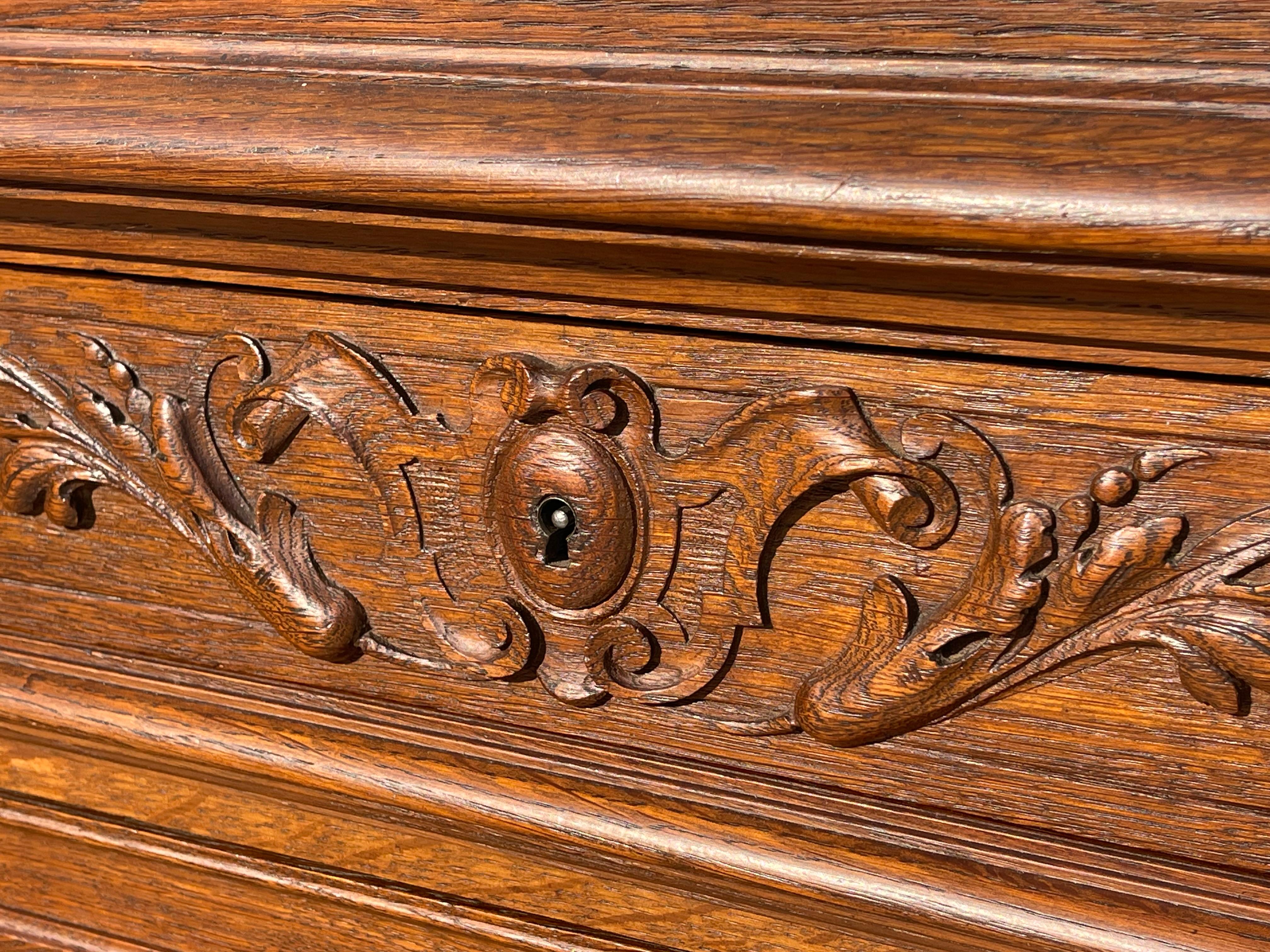 Display Cabinet / Renaissance Style Oak Vitrine For Sale 1