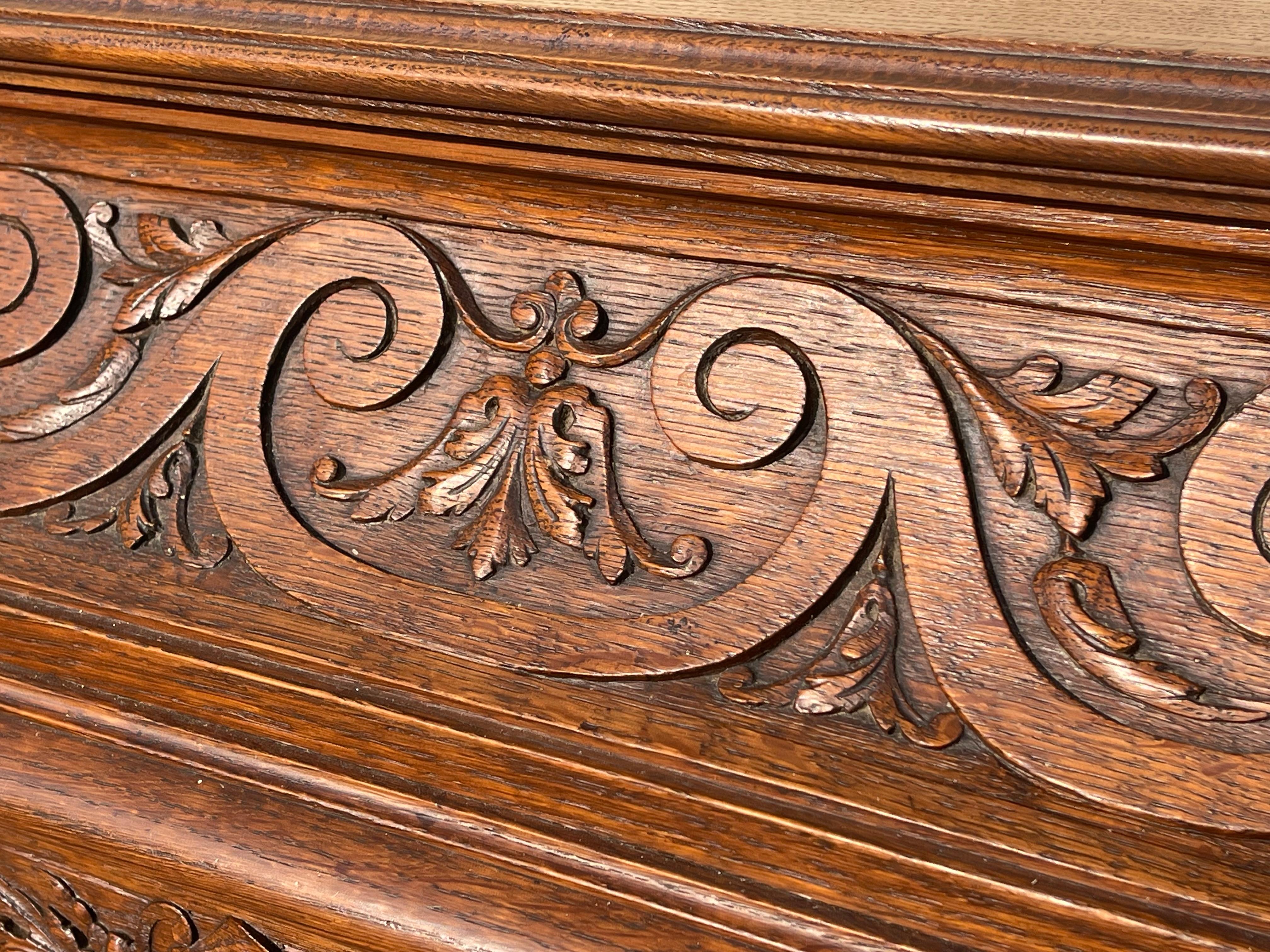 Display Cabinet / Renaissance Style Oak Vitrine For Sale 2