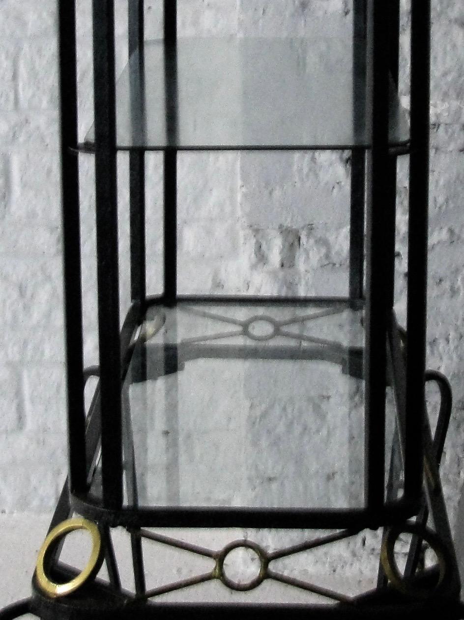 Iron Display Cabinet, Vintage Vitrine, French Display Cabinet, Bathroom, Kitchen