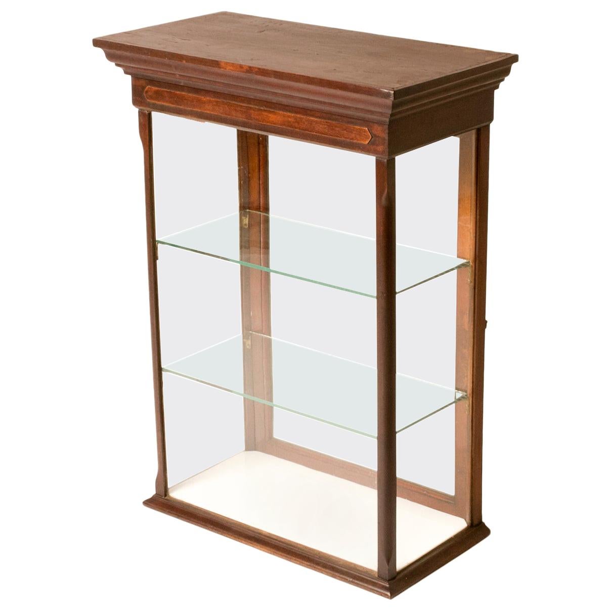 19th Century English Wooden Tabletop Display Case For Sale