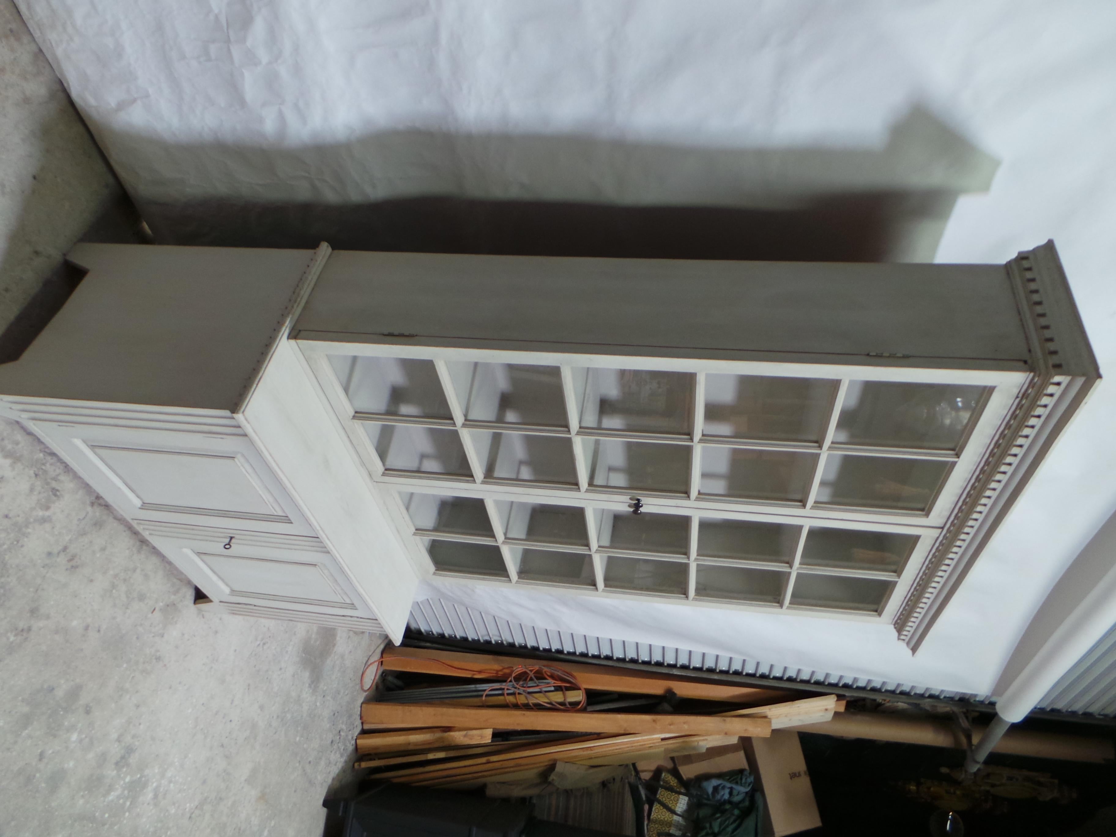 Swedish Display Case Gustavian Style For Sale