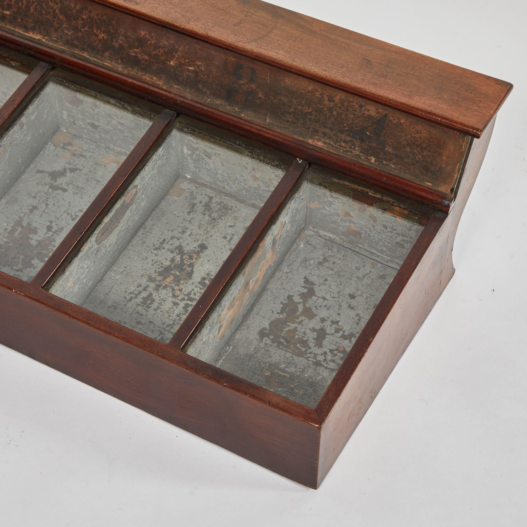 Late Victorian 19th Century English Display Case in Mahogany For Sale