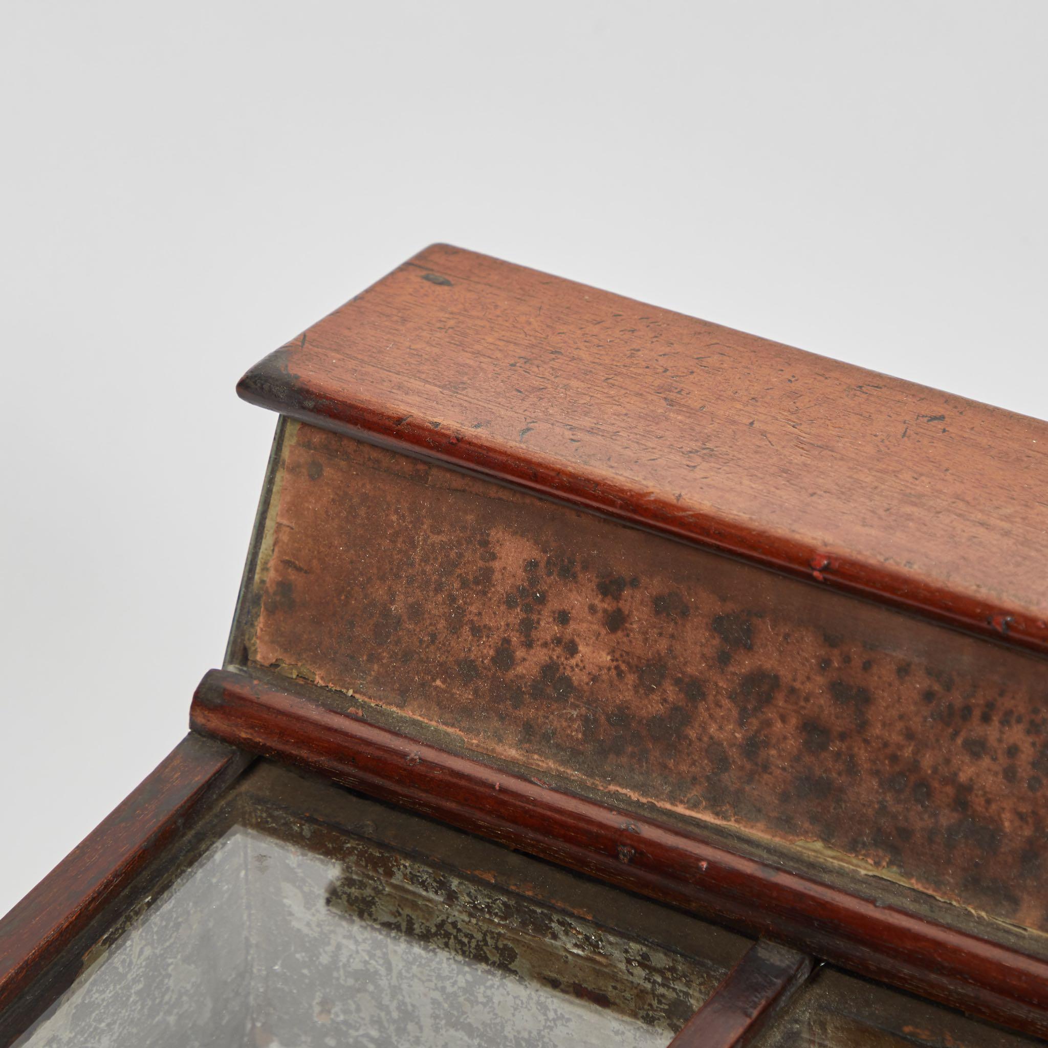 Late Victorian 19th Century English Display Case in Mahogany For Sale