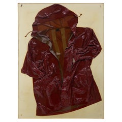 Retro Display case Massimo Osti Cargo, CP Company jacket with internal straps 1990s