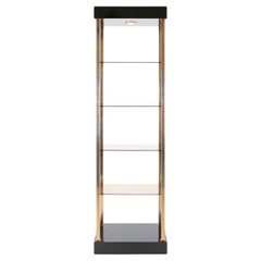 Display case with glass shelves by Belgo Chrom / Dewulf Selection, 1980s