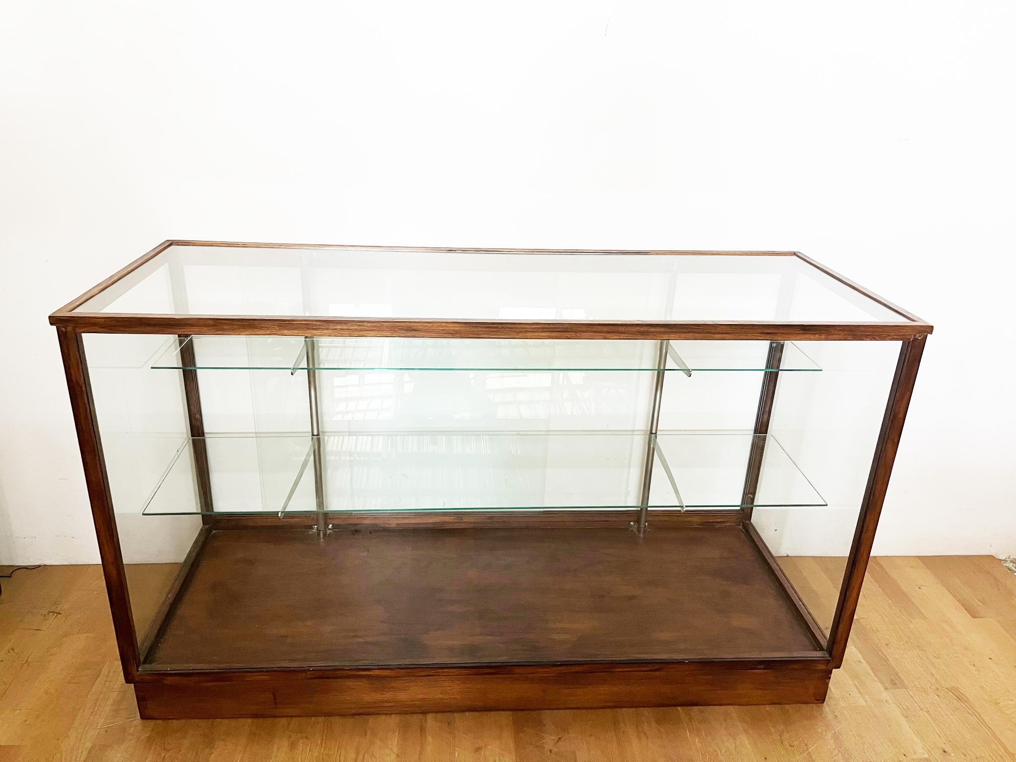 20th Century Display Case Wood and Crystal, 1900s For Sale