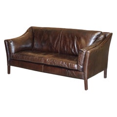 Display Condition Halo Groucho Bike Tan Brown Leather Sofa Part of a Large Suite