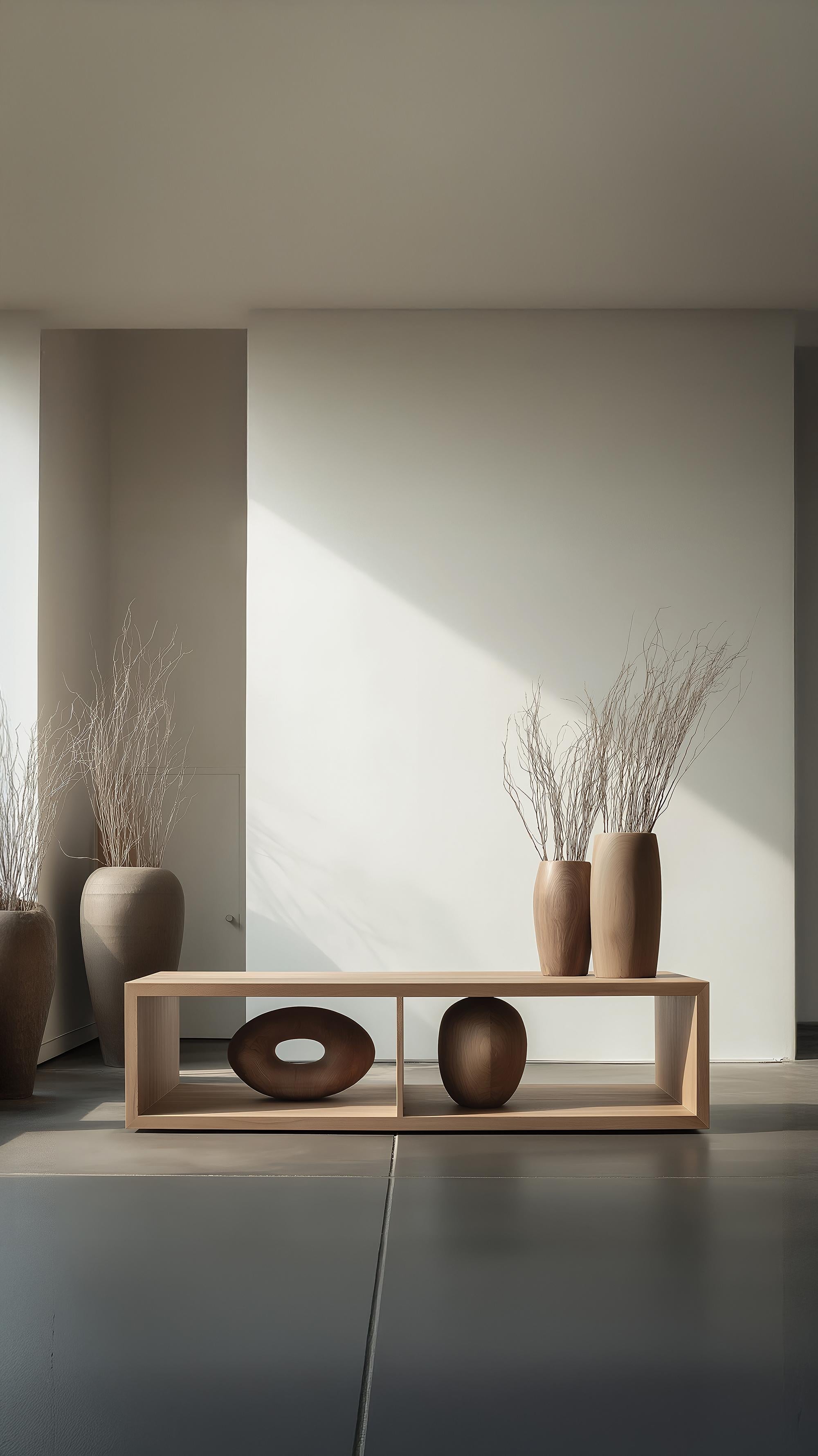 Vitrinenkonsole aus Massivholz, Sereno No26 Contemporary von NONO (Moderne der Mitte des Jahrhunderts) im Angebot