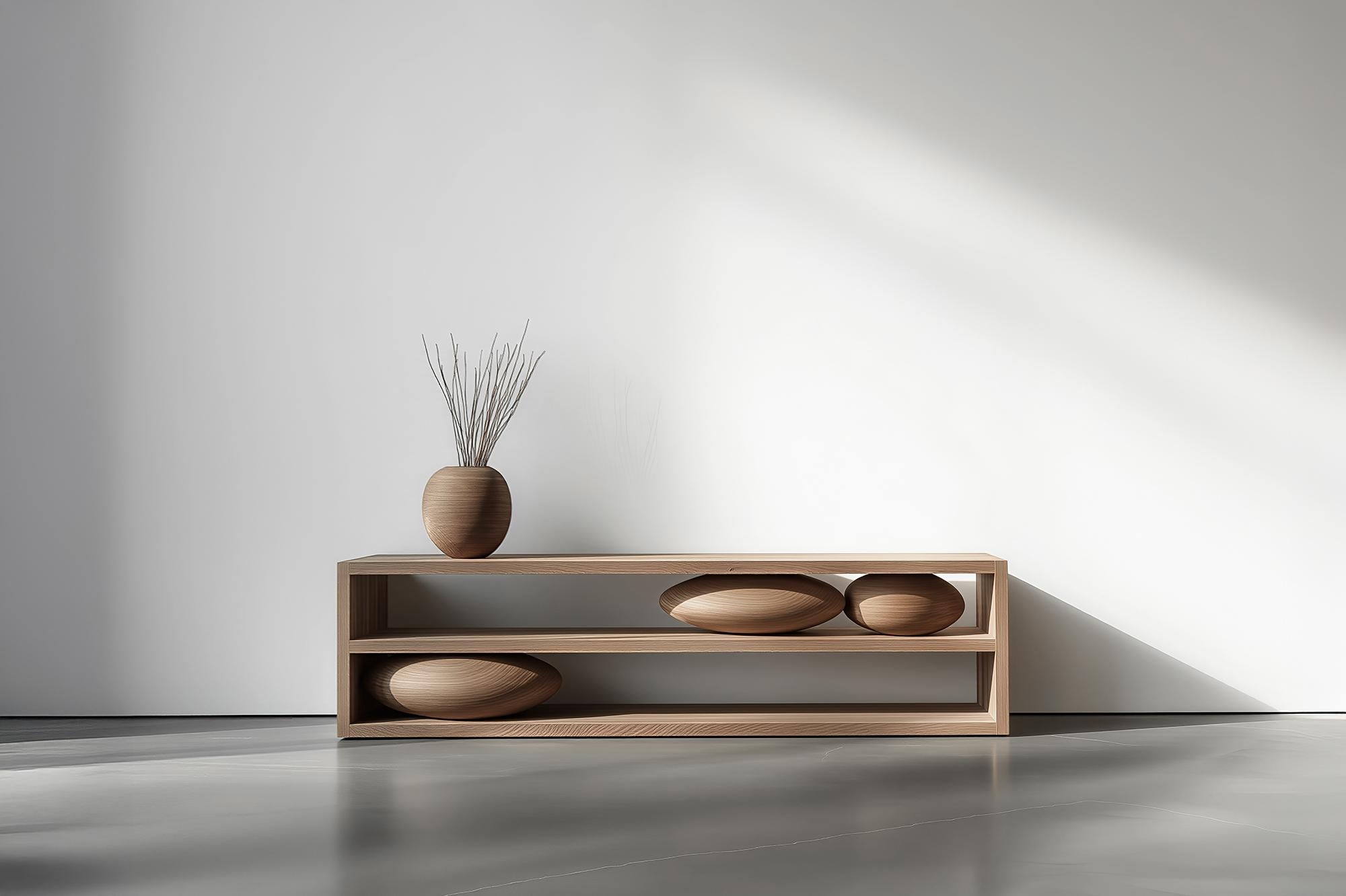 Mid-Century Modern Display Console Sereno No59, Contemporary Wooden Design by Joel Escalona For Sale