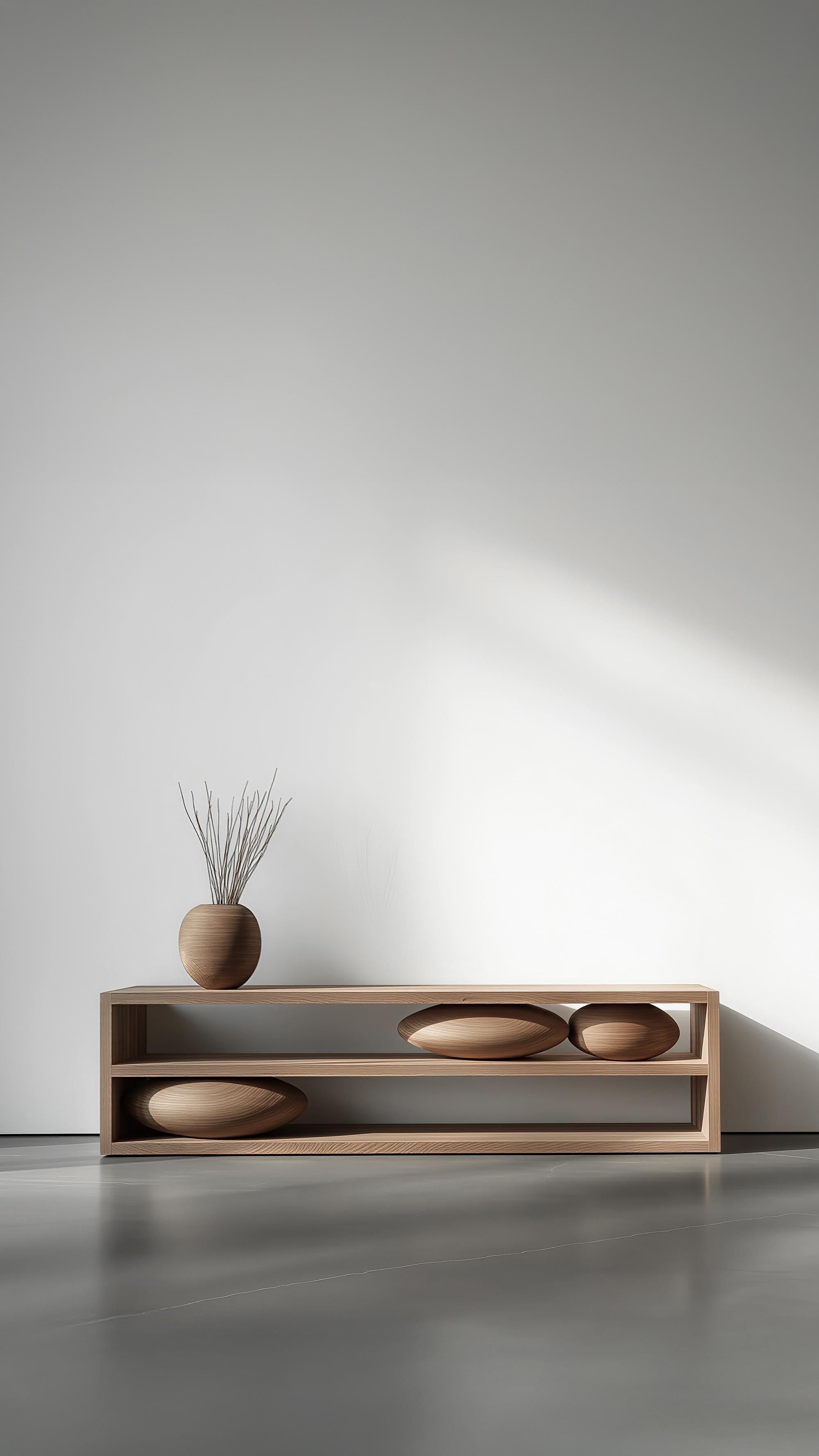 Mexican Display Console Sereno No59, Contemporary Wooden Design by Joel Escalona For Sale