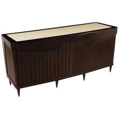 Used Display Counter Veneer Polyester and Fabric, Italy, 1950s-1960s