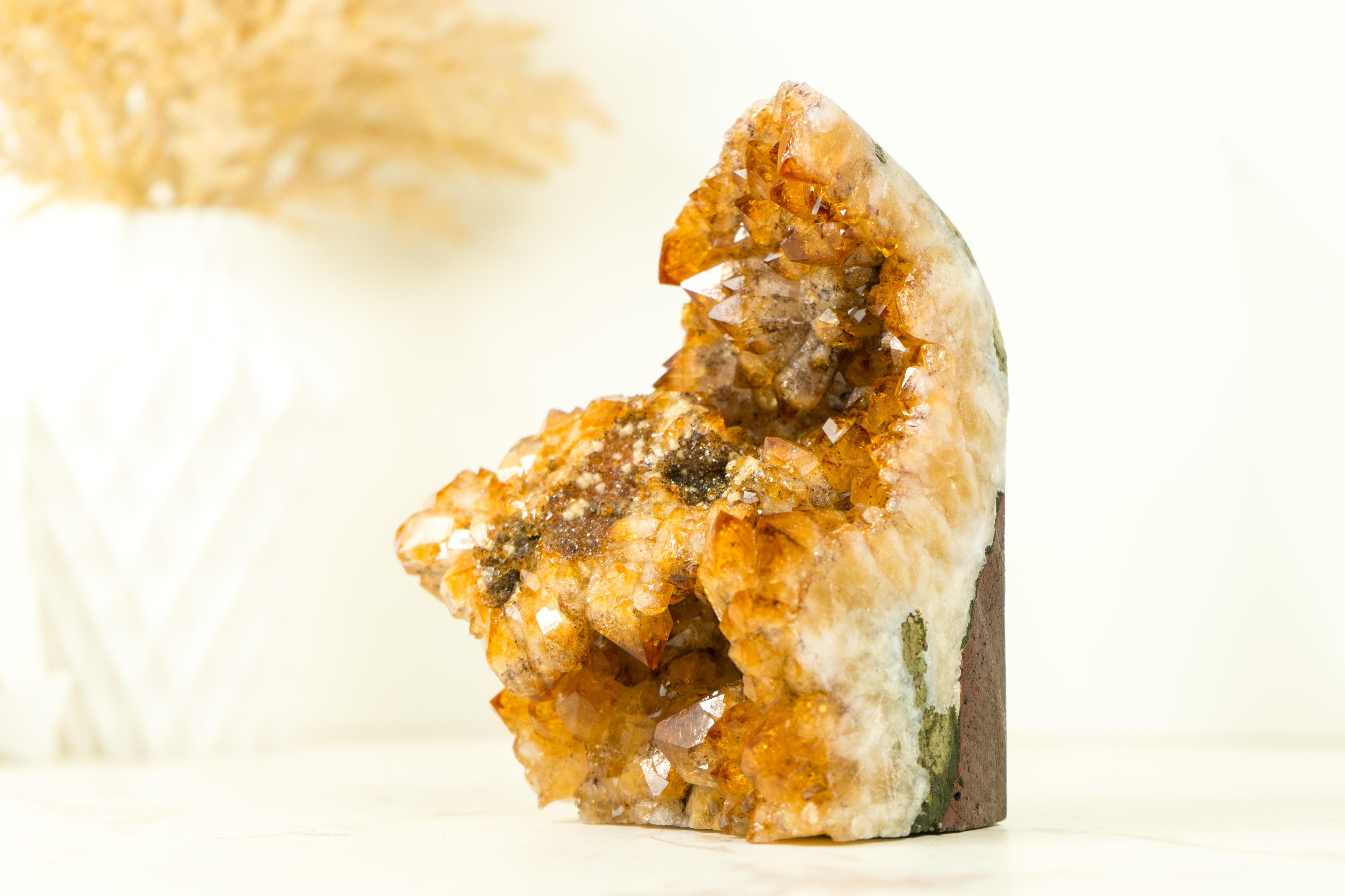 Display Grade Citrine Flower Cluster with Madeira Citrine Druzy, Self Standing For Sale 5
