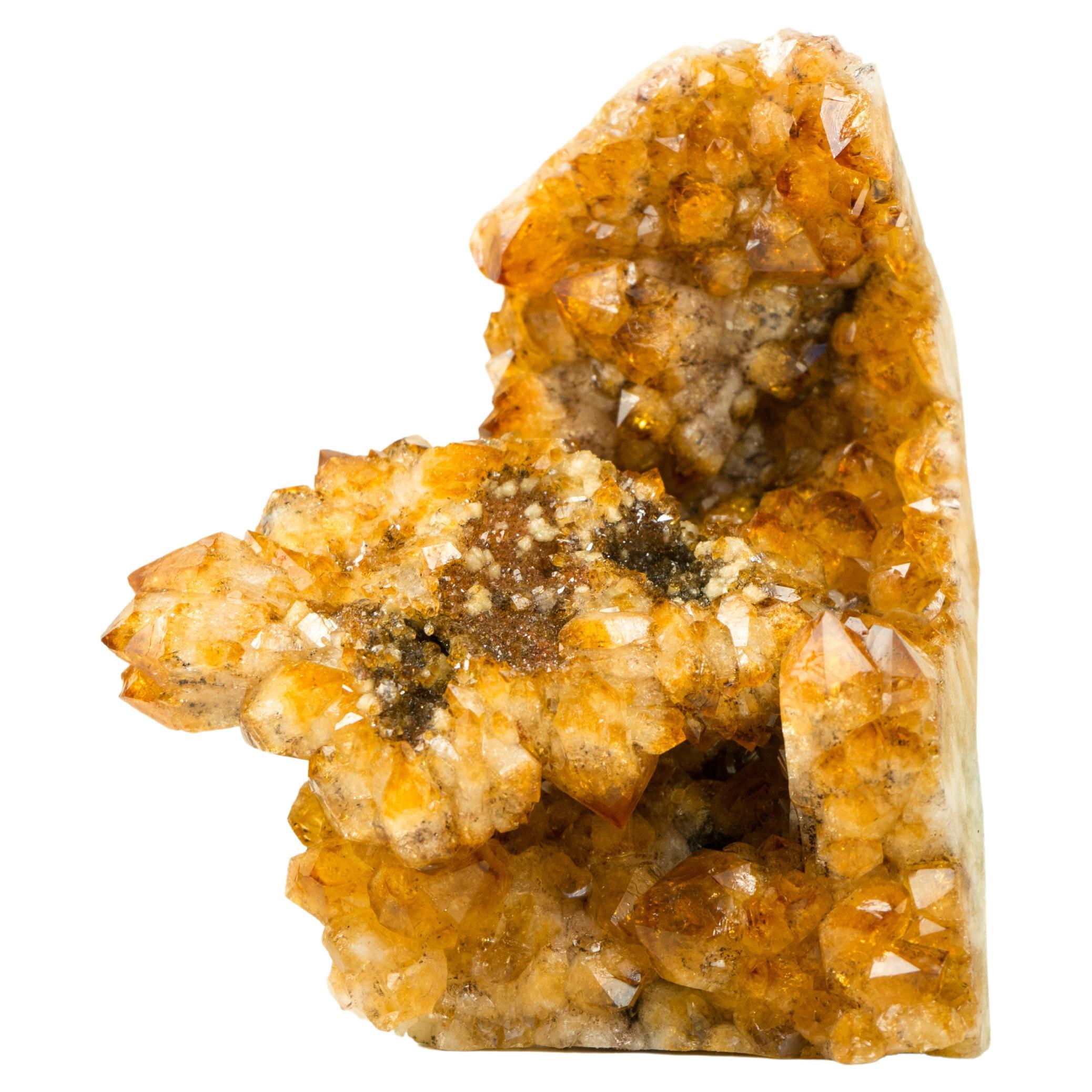 Display Grade Citrine Flower Cluster with Madeira Citrine Druzy, Self Standing For Sale