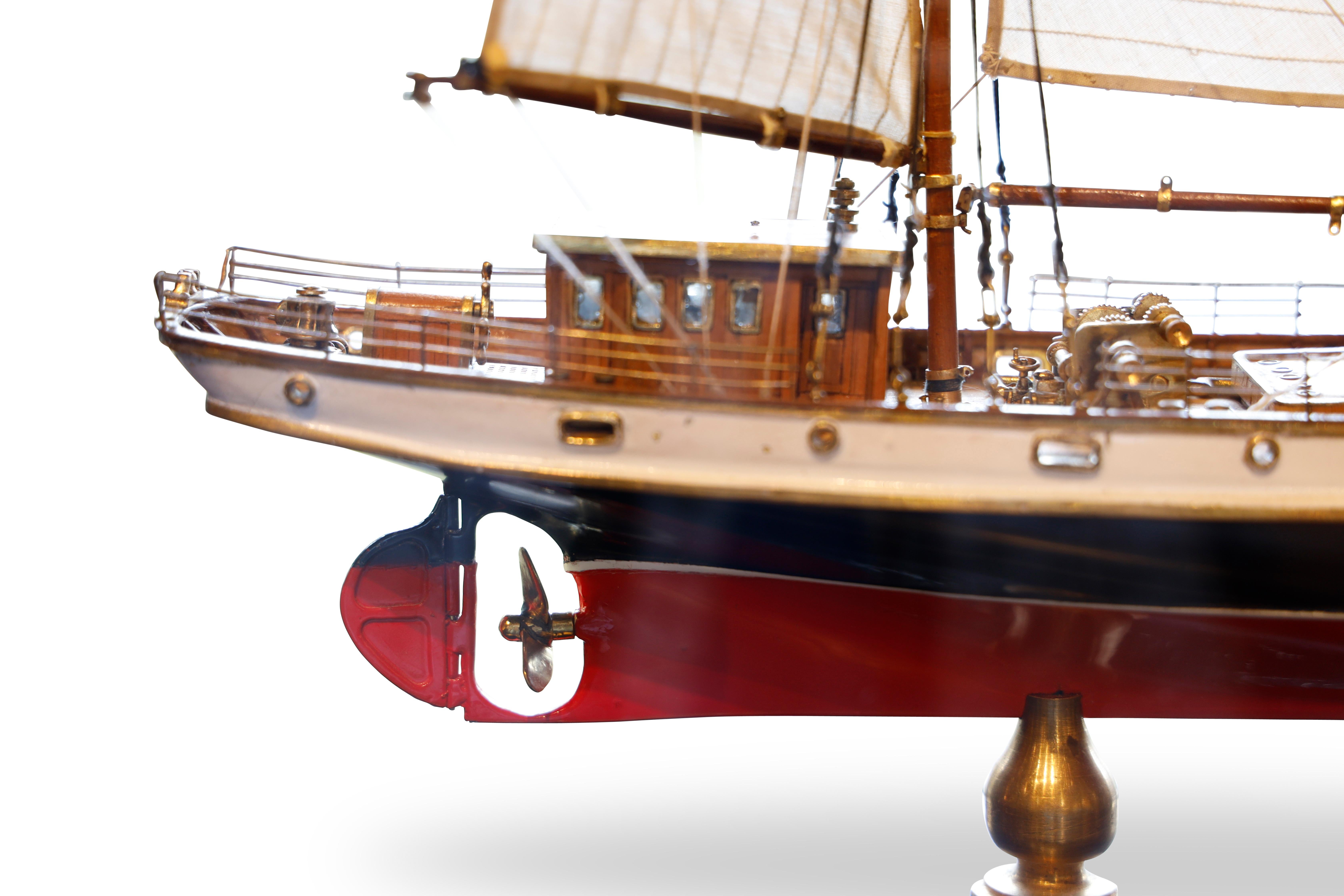 Edwardian Display Model of a Russian Harbor Patrol Ship For Sale