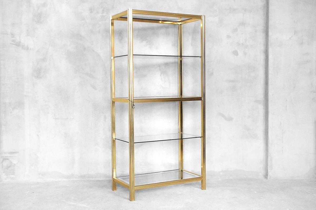 Display Shelf in Chrome and Brass by Renato Zevi, 1970s 1