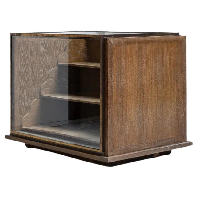 Display storage cabinet with drawer, France, 1930s, shirt showcase For Sale