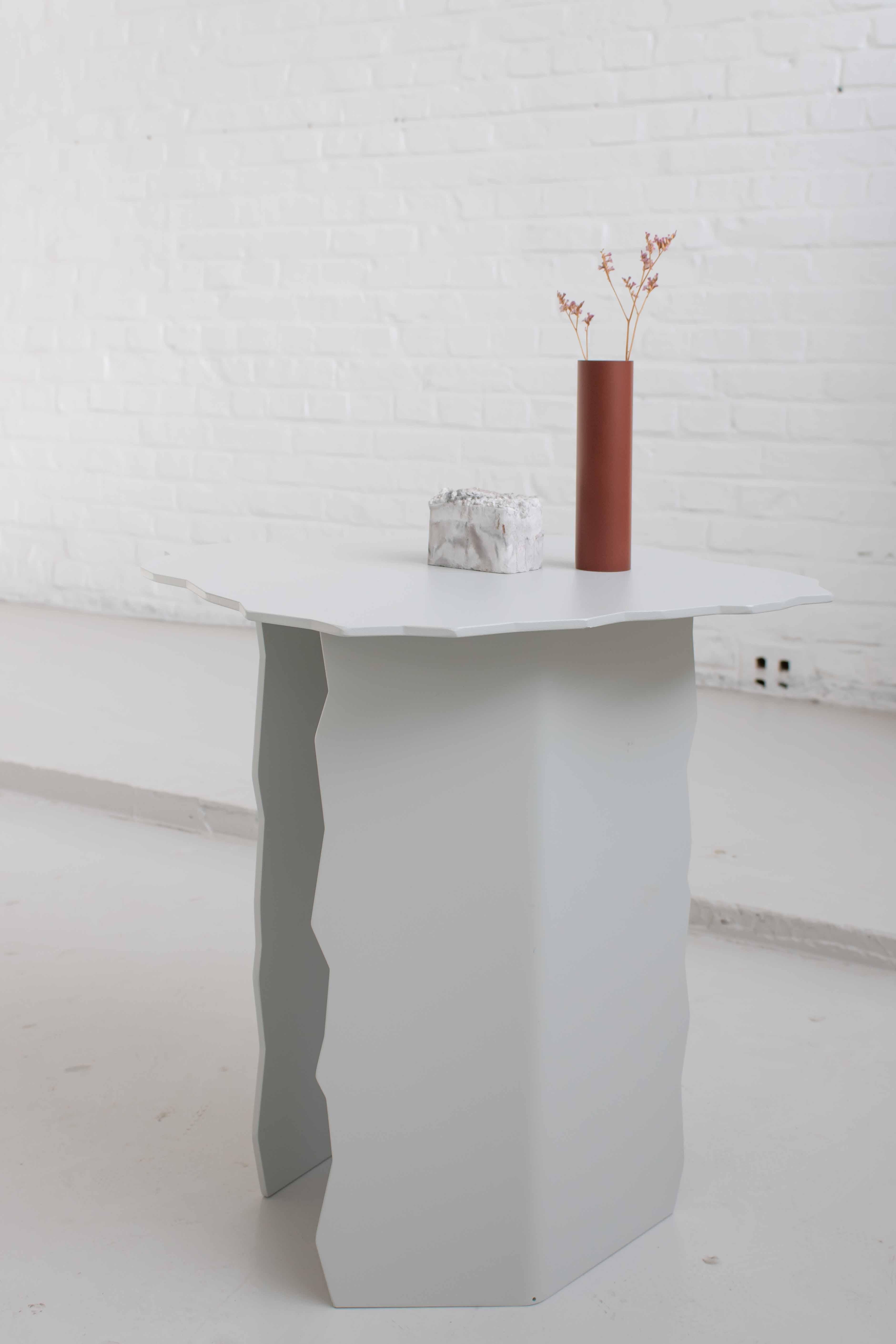 Powder-Coated Disrupt Table High Contemporary Side Table in Aluminium For Sale