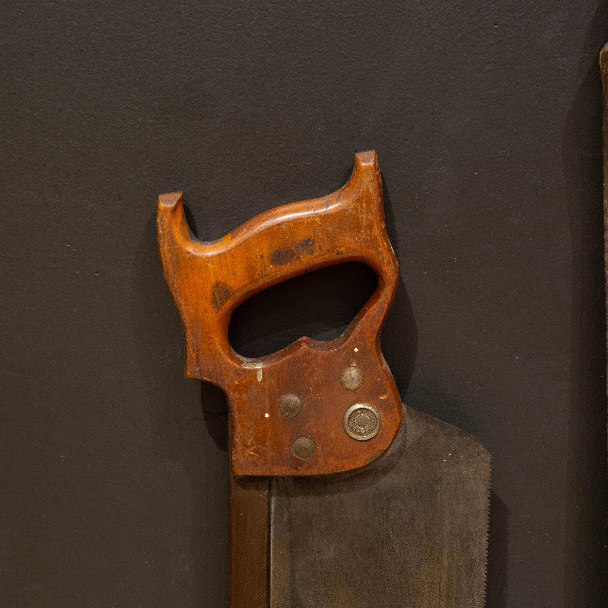 Disston and Sons Brass Back Saws c.1940s-Price per item In Good Condition For Sale In San Francisco, CA