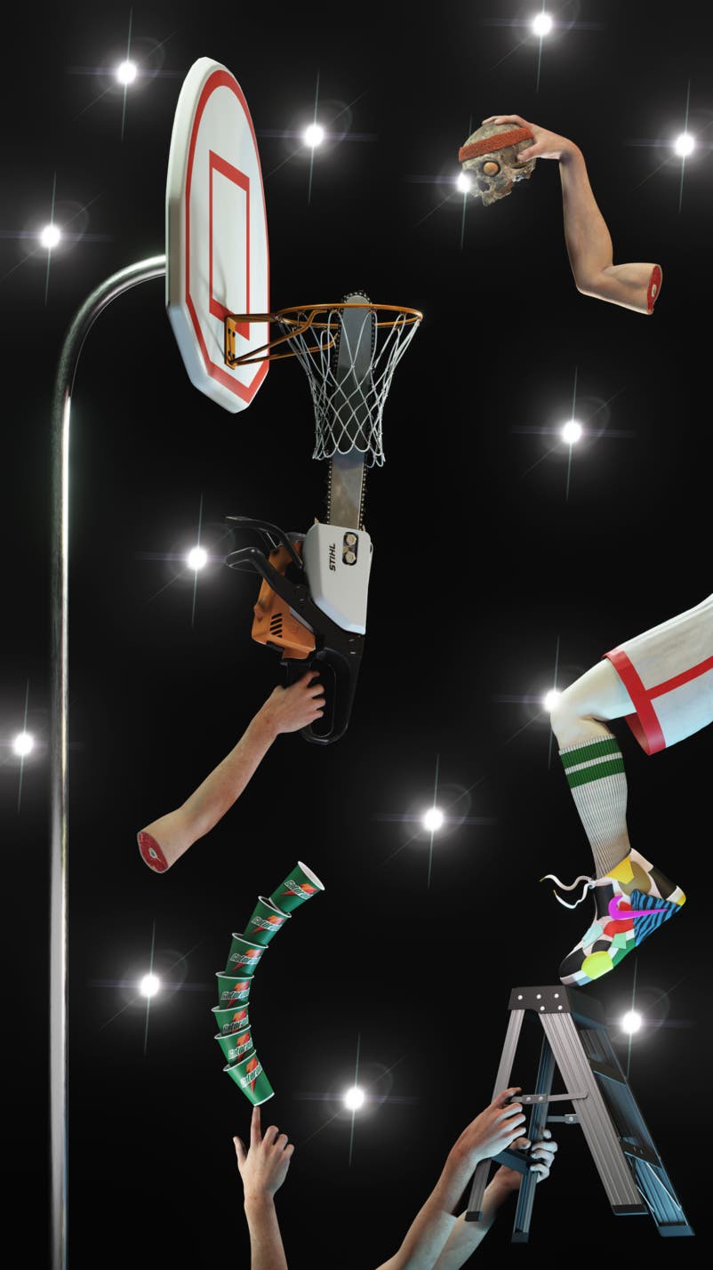 Goaltending (skull dunk)