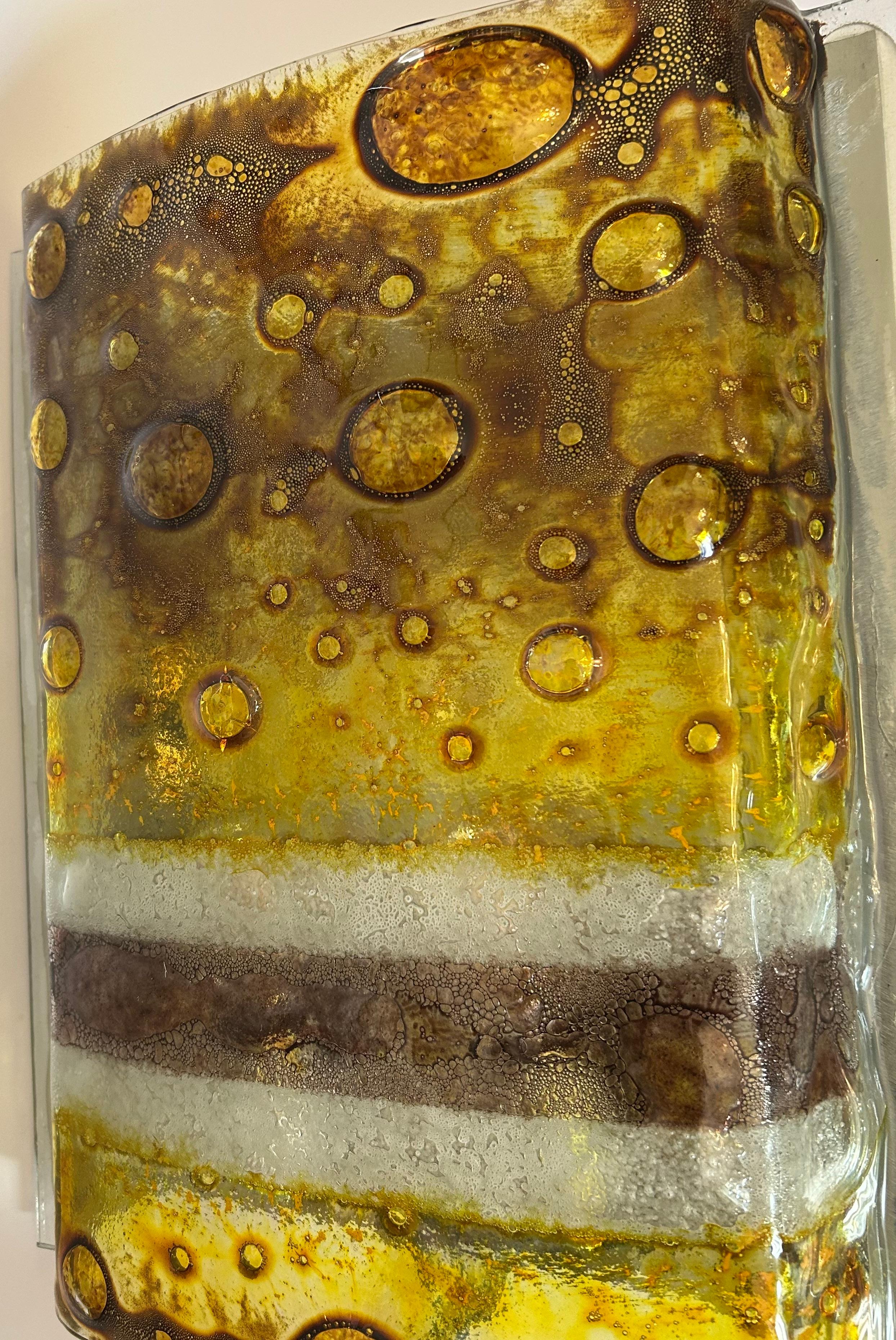 Distant Galaxies, Amazing Murano Wall Light, 1980's For Sale 3