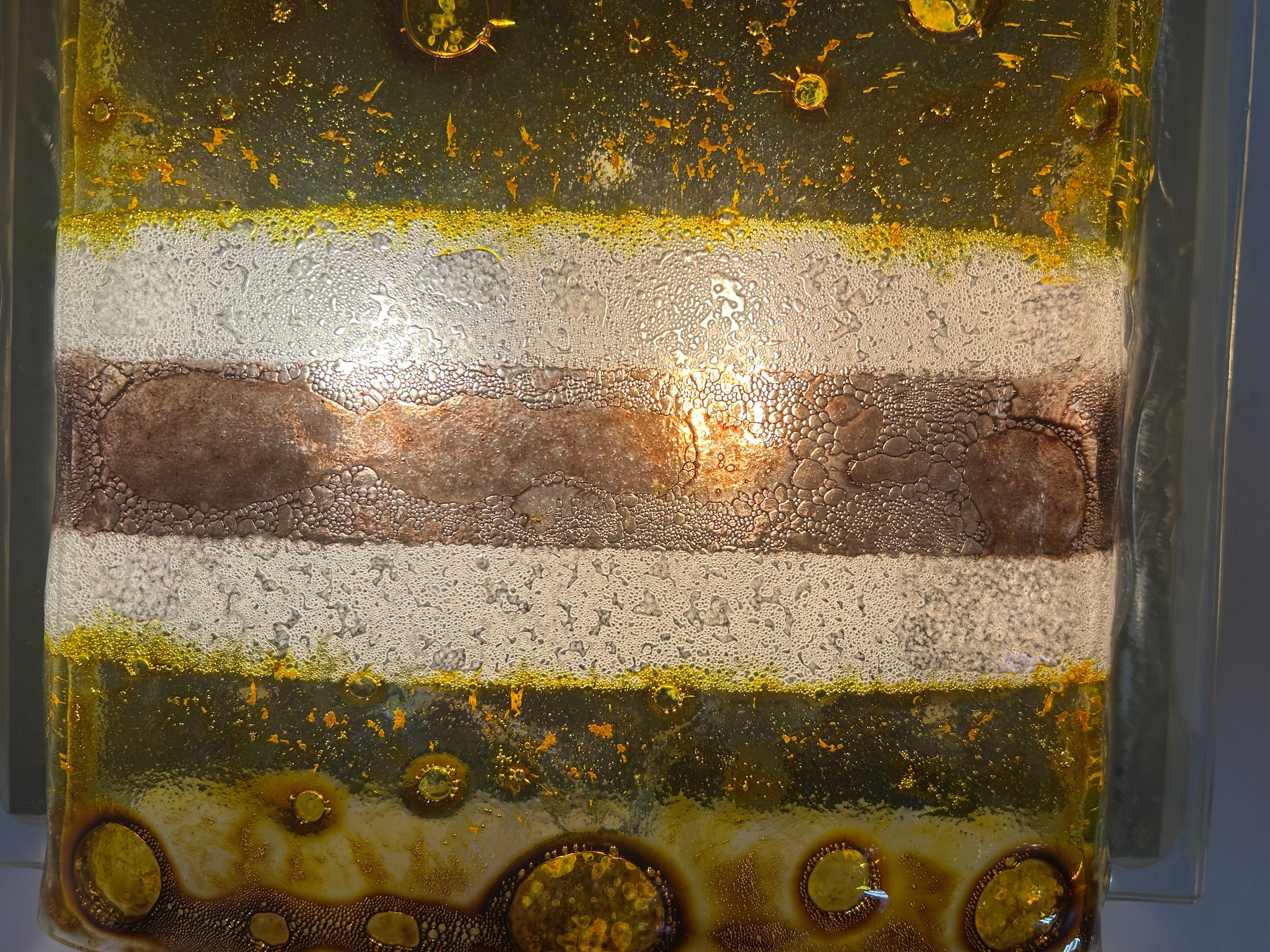 Distant Galaxies, Amazing Murano Wall Light, 1980's For Sale 4