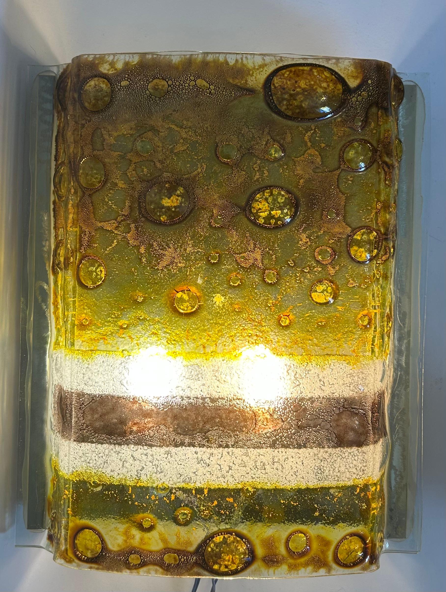Distant Galaxies, Amazing Murano Wall Light, 1980's For Sale 6