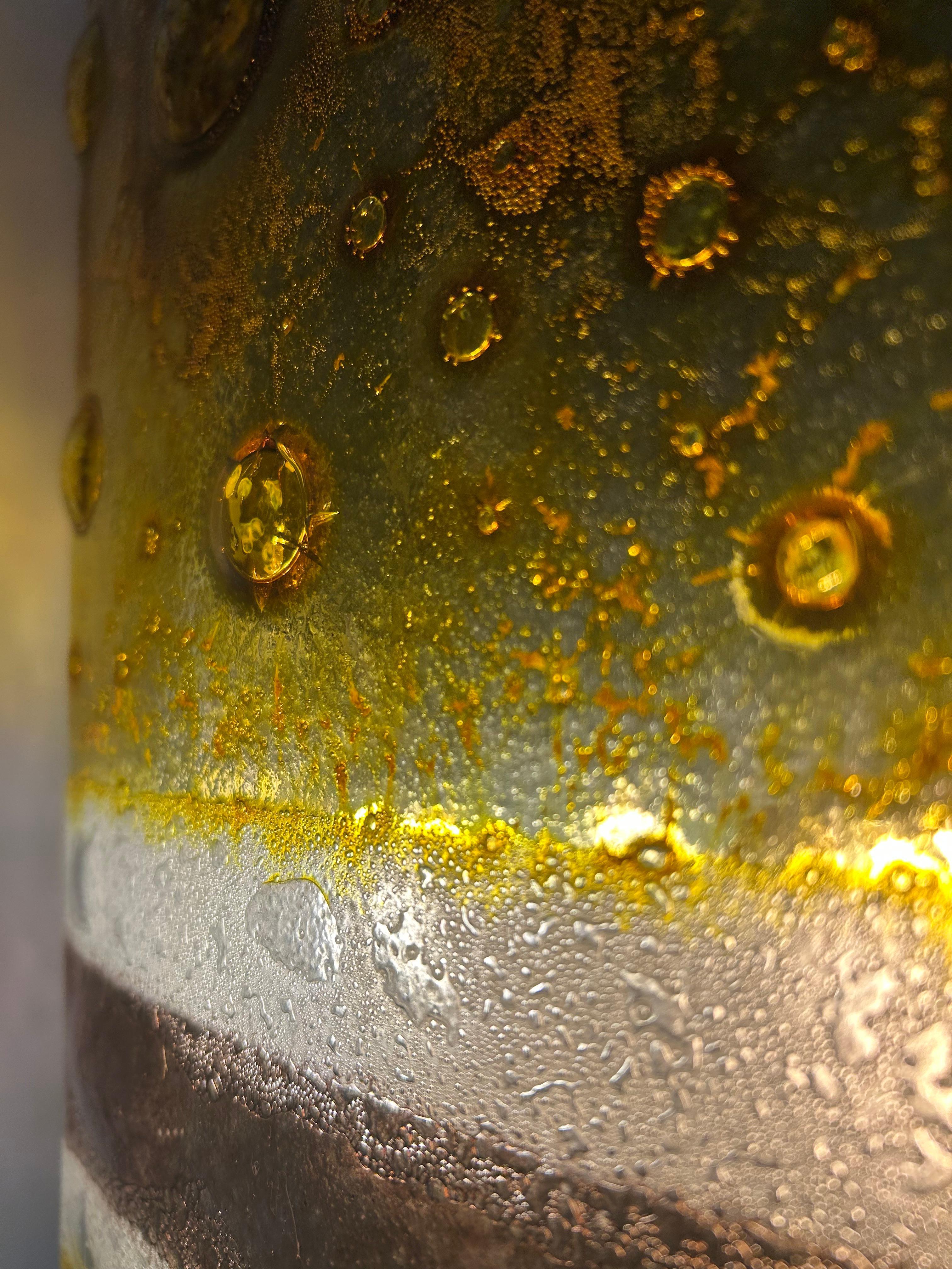 Metal Distant Galaxies, Amazing Murano Wall Light, 1980's For Sale