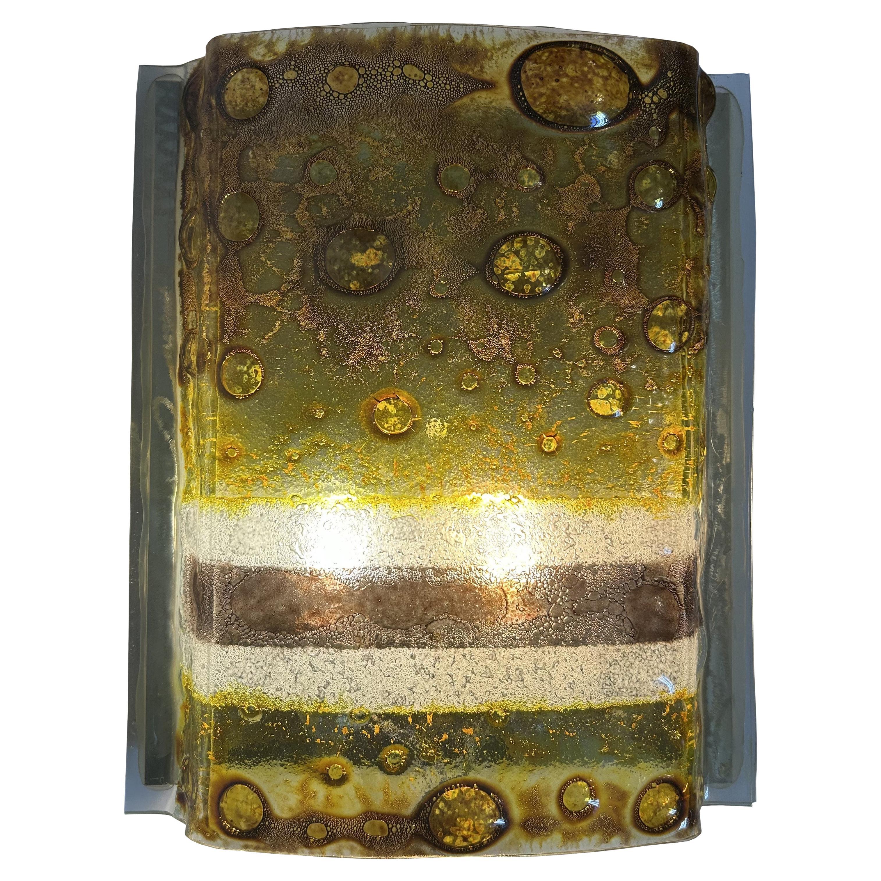 Distant Galaxies, Amazing Murano Wall Light, 1980's For Sale