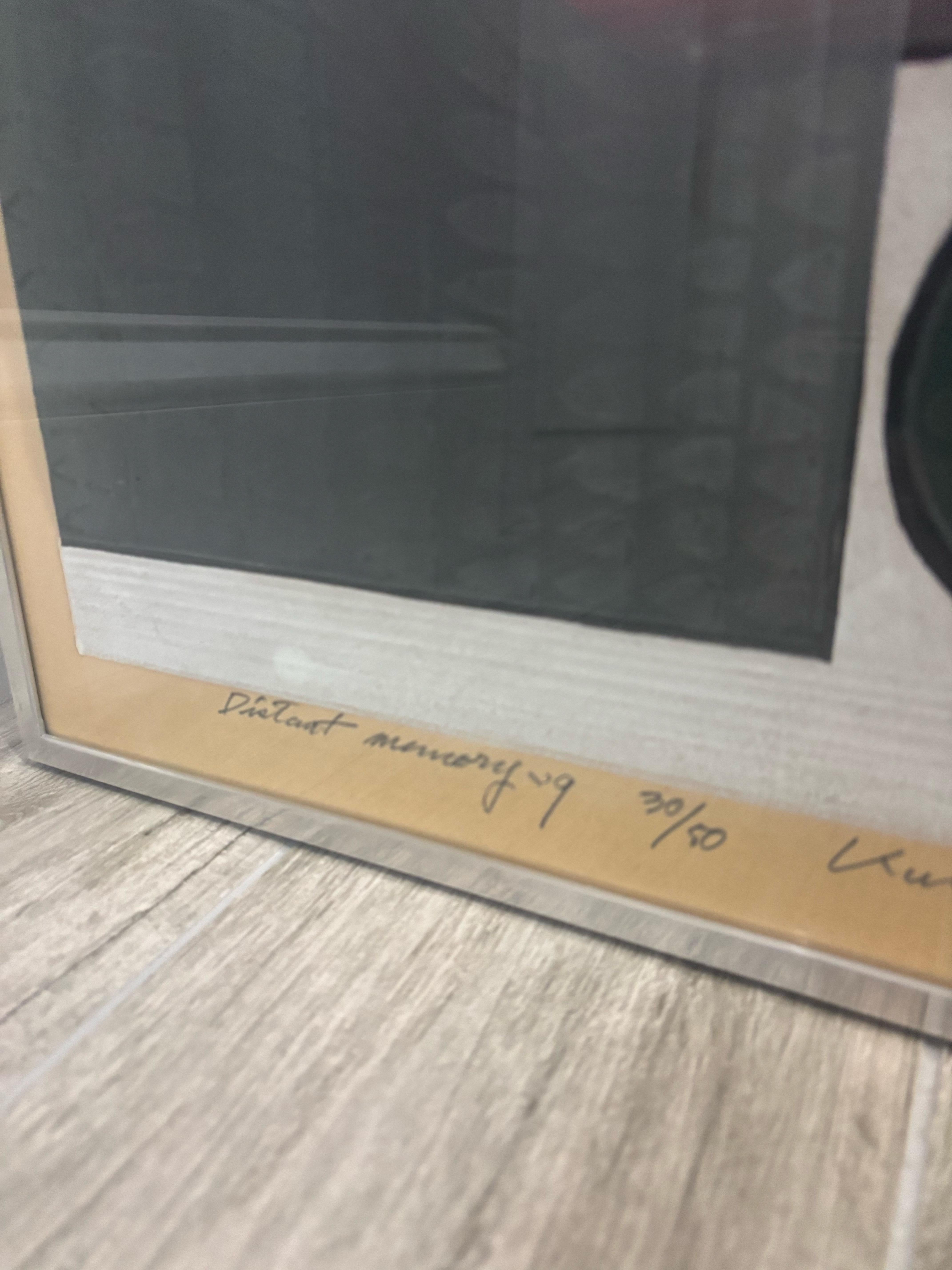 “Distant Memory” Wood Block Print by Japanese artist Kunihiro Amano, 1968 In Good Condition For Sale In Boynton Beach, FL