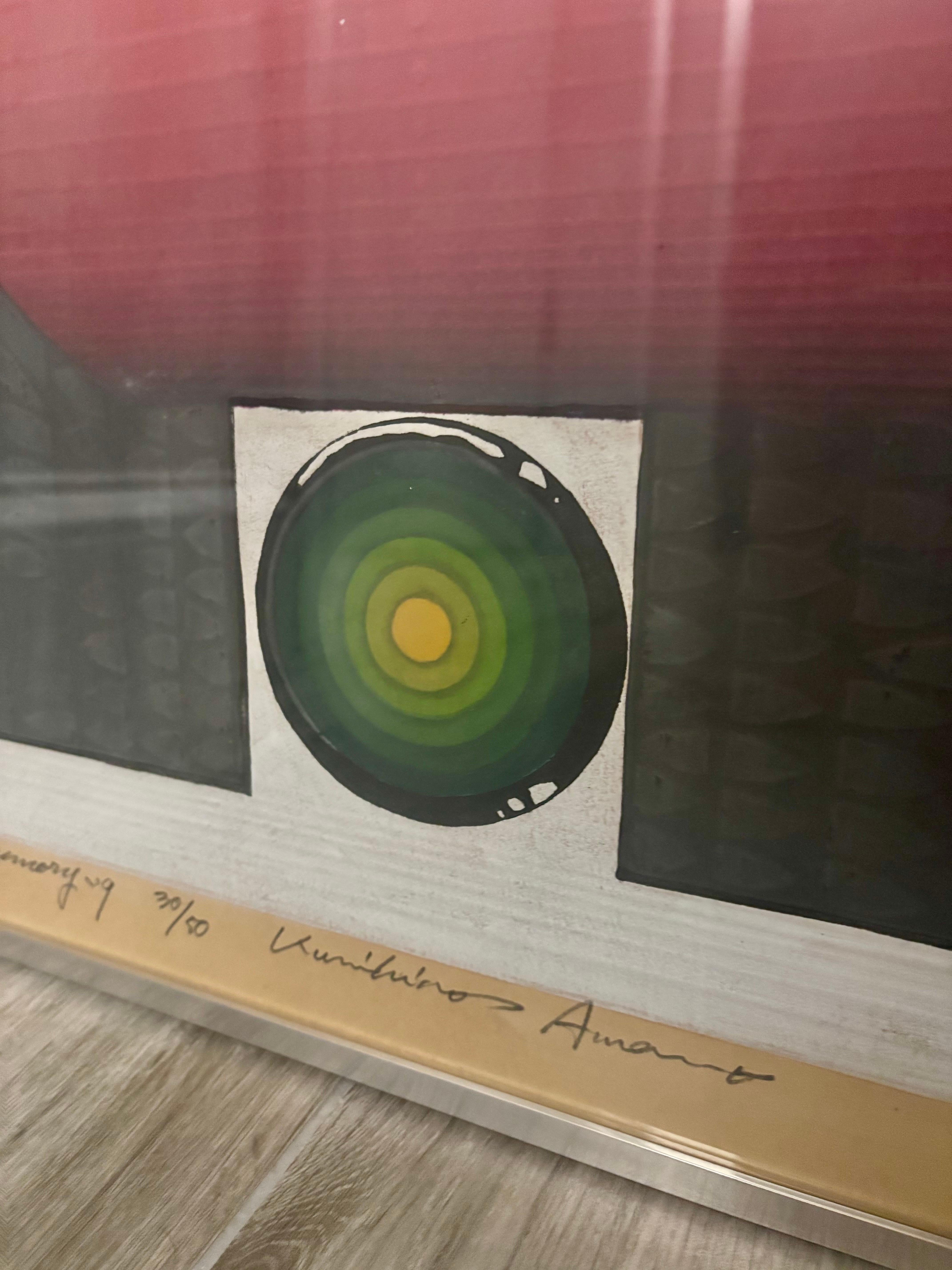 “Distant Memory” Wood Block Print by Japanese artist Kunihiro Amano, 1968 For Sale 2